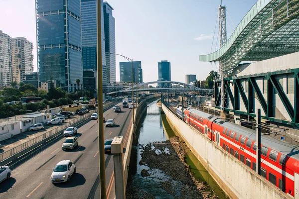 Tel Aviv Israel November 2020 Visa Ett Traditionellt Rött Israeliskt — Stockfoto