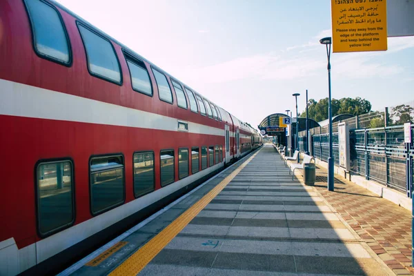 Tel Aviv Israele Novembre 2020 Veduta Della Stazione Ferroviaria Tel — Foto Stock