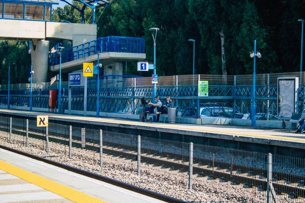 Tel Aviv Israel November 2020 Zicht Het Treinstation Tel Aviv — Stockfoto