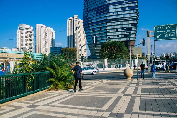 Tel Aviv Israel Novembro 2020 Vista Pessoas Israelenses Não Identificadas — Fotografia de Stock