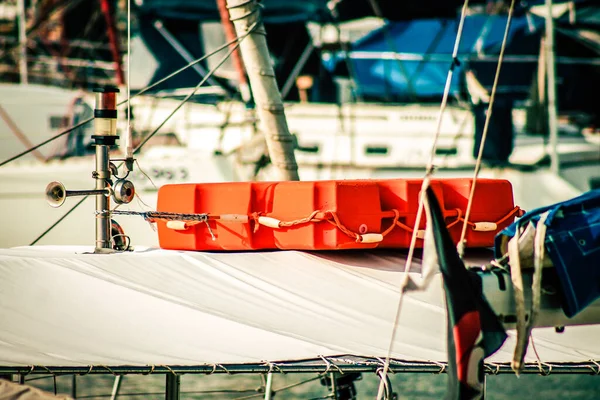 Fecho Barco Atracado Marina — Fotografia de Stock