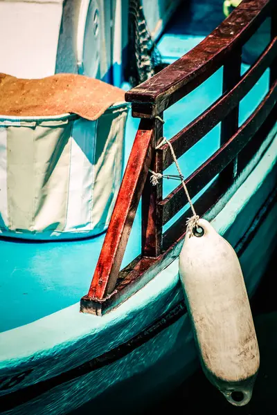 Fecho Barco Atracado Marina — Fotografia de Stock