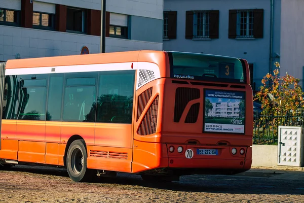Reims France Novembre 2020 Vue Bus Urbain Traditionnel Pour Les — Photo