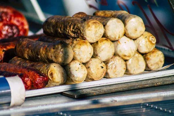 Reims France November 2020 Closeup Various Delicatessen Sold Market Reims — Stock Photo, Image