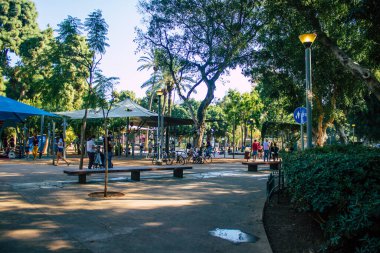 Tel Aviv İsrail 15 Kasım 2020 İsrail, İsrail 'i vuran Coronavirus salgını sırasında Tel Aviv' in halk bahçesinde eğlenen kimliği belirsiz İsrail halkının görüntüsü