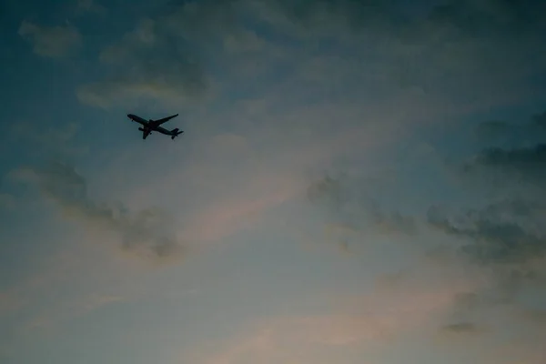 Tel Aviv Israel Novembro 2020 Vista Avião Não Identificado Voando — Fotografia de Stock