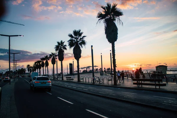 Tel Aviv Israel November 2020 View Unidentified Israeli People Walking — Stock Photo, Image