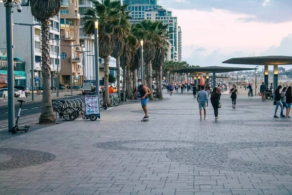 Tel Aviv Israel Noviembre 2020 Vista Personas Israelíes Identificadas Caminando — Foto de Stock