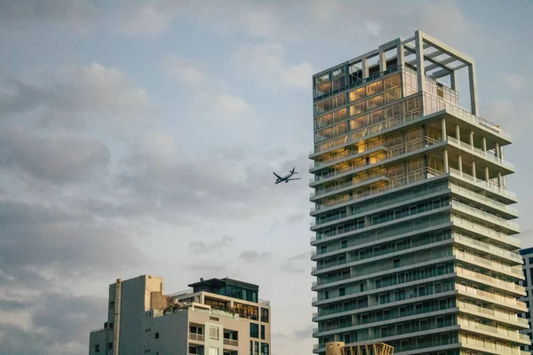 Тель Авив Израиль Ноября 2020 Вид Фасад Здания Расположенного Пустых — стоковое фото