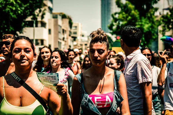 Tel Aviv Israele Giugno 2019 Veduta Persone Non Identificate Che — Foto Stock