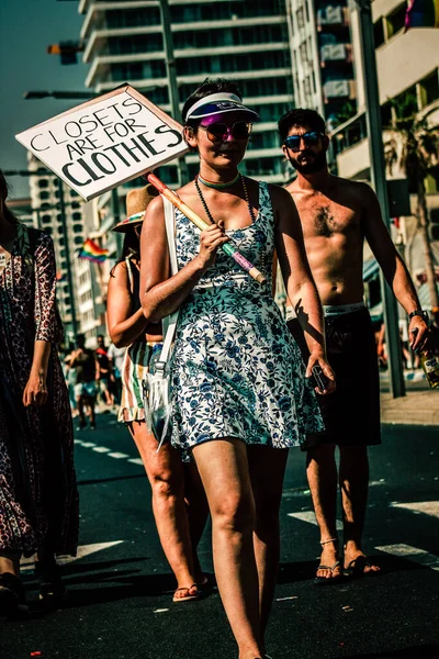 Tel Aviv Israel Juni 2019 Blick Auf Unbekannte Die Der — Stockfoto