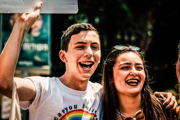 Tel Aviv Israel Června 2019 Pohled Neidentifikované Osoby Účastnící Přehlídky — Stock fotografie