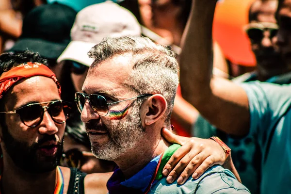 Tel Aviv Israel Junio 2019 Vista Personas Identificadas Participando Desfile — Foto de Stock