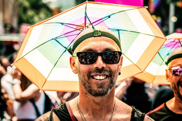 Tel Aviv Israel Junio 2019 Vista Personas Identificadas Participando Desfile — Foto de Stock