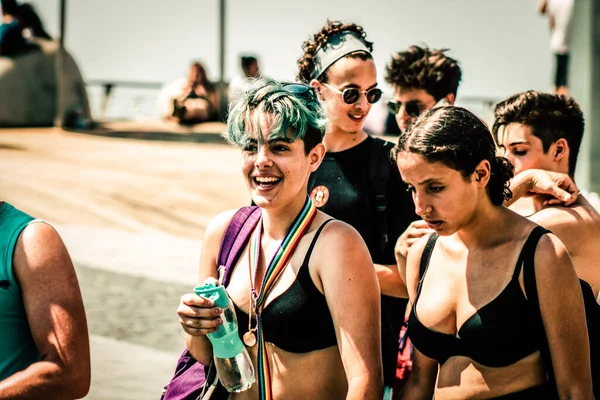 Tel Aviv Israël Juin 2019 Vue Personnes Non Identifiées Participant — Photo