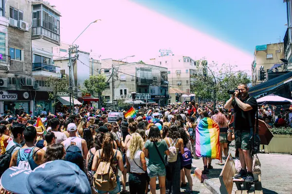 Tel Aviv Israel Června 2019 Pohled Neidentifikované Osoby Účastnící Přehlídky — Stock fotografie