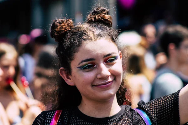 Тель Авив Израиль Июня 2019 Вид Неизвестных Участвующих Гей Параде — стоковое фото