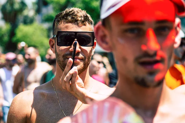 Tel Aviv Israel Junio 2019 Vista Personas Identificadas Participando Desfile — Foto de Stock