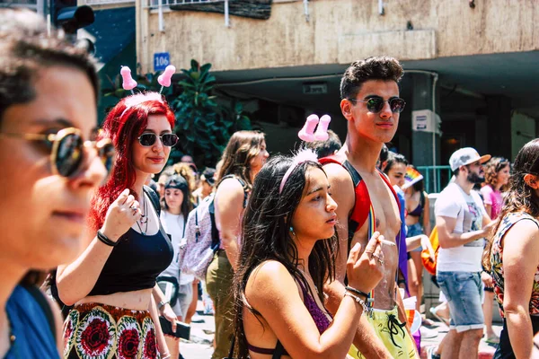 Tel Aviv Israel Junio 2019 Vista Personas Identificadas Participando Desfile —  Fotos de Stock