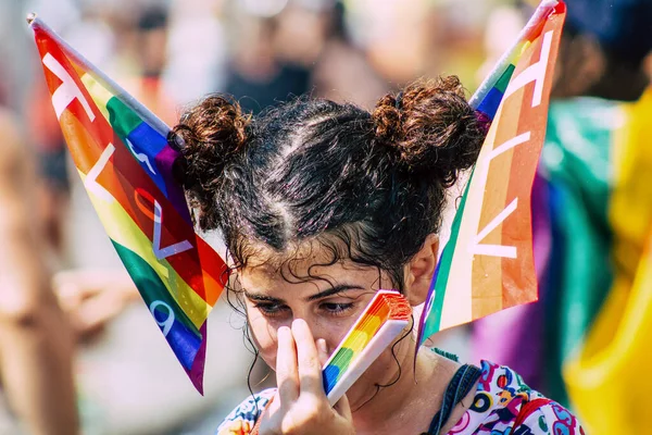 Tel Aviv Israel Juni 2019 Zicht Niet Geïdentificeerde Mensen Die — Stockfoto