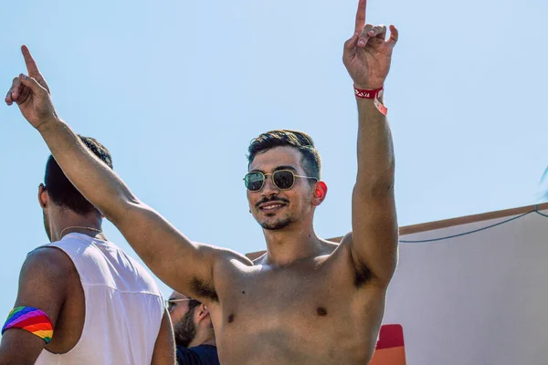 Tel Aviv Israel Junio 2019 Vista Personas Identificadas Participando Desfile — Foto de Stock