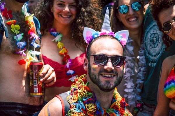 Tel Aviv Israel Června 2019 Pohled Neidentifikované Osoby Účastnící Přehlídky — Stock fotografie