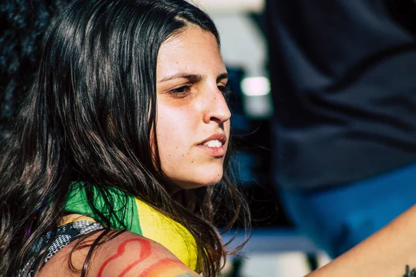 Тель Авив Израиль Июня 2019 Вид Неизвестных Участвующих Гей Параде — стоковое фото