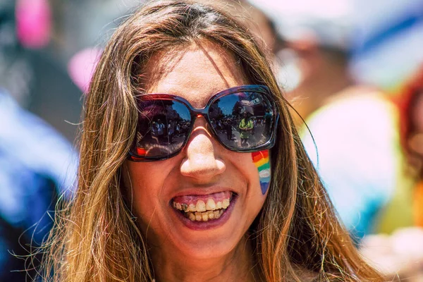 Tel Aviv Israel June 2019 View Unidentified People Participating Gay — Stock Photo, Image