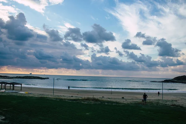 Israel November 2020 View Seascape North Israel Cloudy Sky — Stock Photo, Image