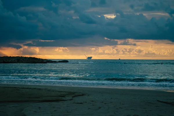 Israël Novembre 2020 Vue Paysage Marin Nord Israël Avec Ciel — Photo