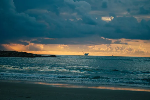 Israël Novembre 2020 Vue Paysage Marin Nord Israël Avec Ciel — Photo