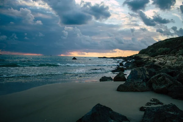 Israel Noviembre 2020 Vista Del Paisaje Marino Desde Norte Israel — Foto de Stock