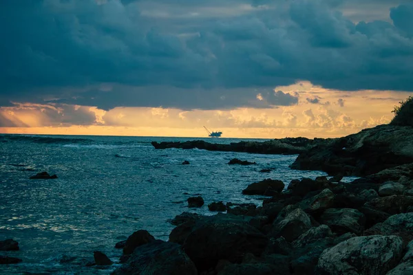 Israël Novembre 2020 Vue Paysage Marin Nord Israël Avec Ciel — Photo