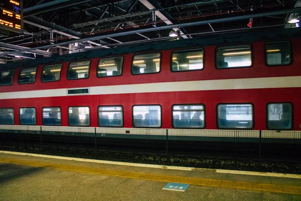 Tel Aviv Israele Novembre 2020 Veduta Della Piattaforma Della Stazione — Foto Stock