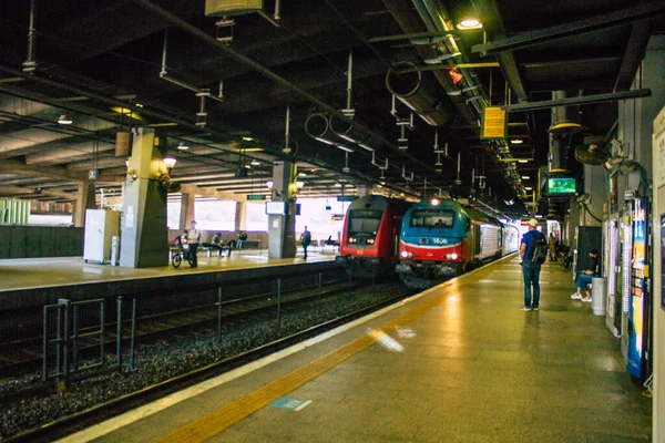 Tel Aviv Israel Novembro 2020 Vista Plataforma Estação Ferroviária Cidade — Fotografia de Stock