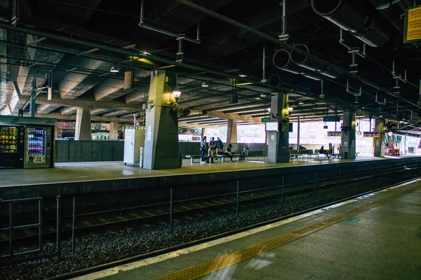 Tel Aviv Israel Novembro 2020 Vista Plataforma Estação Ferroviária Cidade — Fotografia de Stock