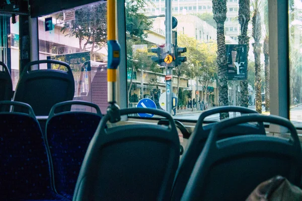 Tel Aviv Srail Kasım 2020 Srail Halk Otobüsünün Içinde Tecrit — Stok fotoğraf