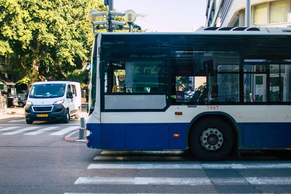 Tel Aviv Israel Dezember 2020 Blick Auf Einen Israelischen Linienbus — Stockfoto