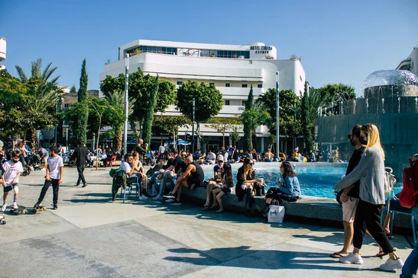 Tel Aviv Israel Dezembro 2020 Vista Povo Israelense Não Identificado — Fotografia de Stock