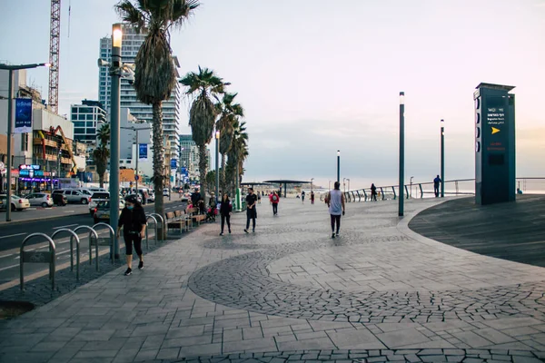 Tel Aviv Israel December 2020 Ismeretlen Izraeli Emberek Megtekintése Akik — Stock Fotó