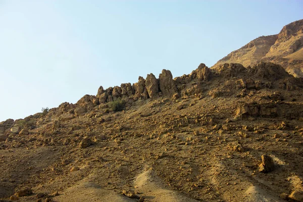 Гірський Ландшафт Природи Пустеля Сонячний День Пустеля Негев Ізраїлі — стокове фото