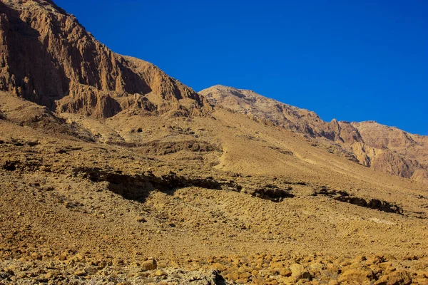 Montanha Paisagem Natureza Deserto Num Dia Ensolarado Deserto Negev Israel — Fotografia de Stock