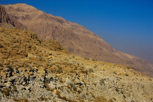 Górski Krajobraz Przyrody Pustynia Słoneczny Dzień Pustynia Negew Izraelu — Zdjęcie stockowe