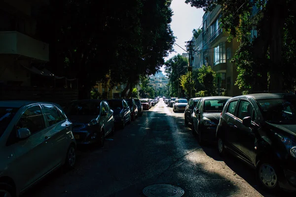 Tel Aviv Israël Décembre 2020 Vue Circulation Urbaine Dans Les — Photo