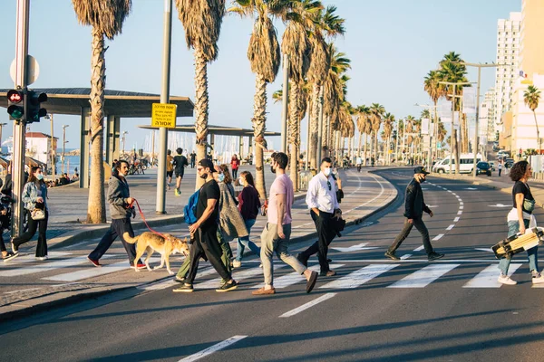 Tel Aviv Srail Aralık 2020 Tel Aviv Coronavirüs Salgını Sırasında — Stok fotoğraf