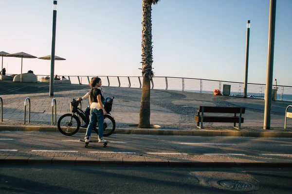 Tel Aviv Israel Dezember 2020 Blick Auf Unbekannte Die Während — Stockfoto