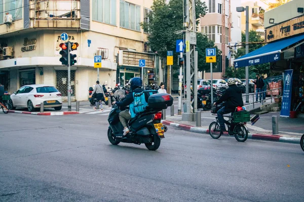 Τελ Αβίβ Ισραήλ Δεκεμβρίου 2020 Άποψη Αγνώστων Ατόμων Που Κυκλοφορούν — Φωτογραφία Αρχείου