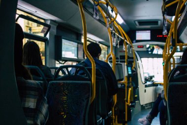 Tel Aviv Israel December 22, 2020 View of unidentified Israeli person with a face mask to protect themself travelling by city bus during lockdown and Coronavirus outbreak hitting Israel