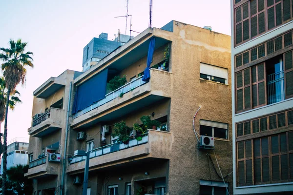 Tel Aviv Israel Enero 2021 Vista Fachada Edificio Moderno Ubicado —  Fotos de Stock