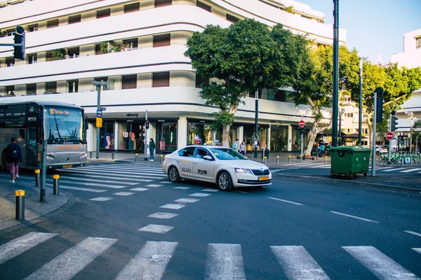 Tel Aviv Israele Dicembre 2020 Veduta Tradizionale Taxi Israeliano Che — Foto Stock